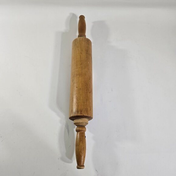 Vintage Wooden Rolling Pin Primitive Rustic Country Baking Kitchen Farmhouse - Picture 1 of 12